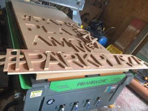 CNC cutting out letters