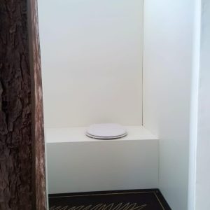Unique compost toilet inside a tree