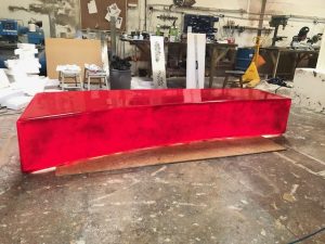 Contemporary red light seat