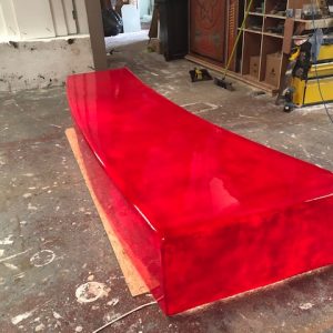 Contemporary red light seat