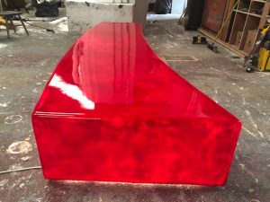 Contemporary red light seat