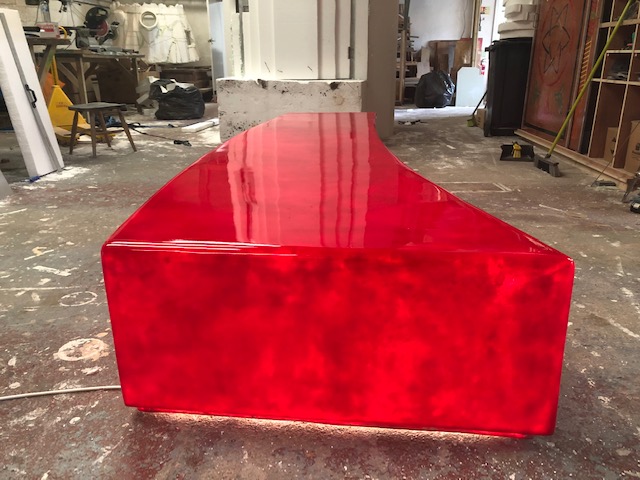 Contemporary red light seat