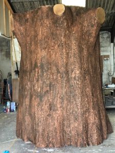 Unique compost toilet inside a tree