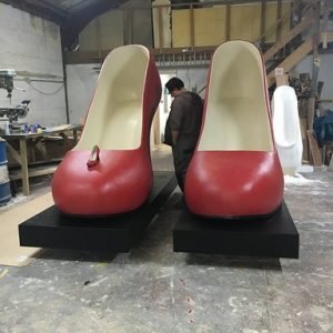 Vigin atlantic giant red shoe prop