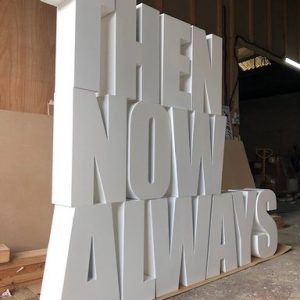 large 3d letters made from mdf and birch plywood