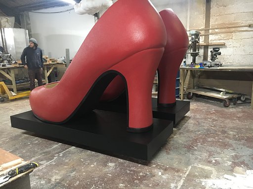 Vigin atlantic giant red shoe prop